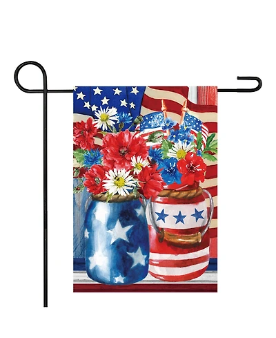 Northlight Floral Bouquet Outdoor Americana Garden Flag, 18" x 12.5"