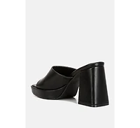 Flexes Flared Block Heel Sandals Women