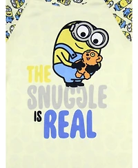 Despicable Me Toddler Girls Nightgown Minions Snuggle Sleep Long-Sleeve Raglan Pajama