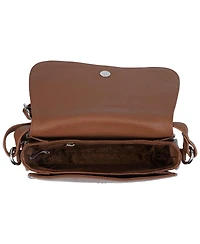 Mancini Pebbled Isabella Leather Crossbody Handbag