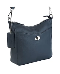 Mancini Pebble Elizabeth Leather Crossbody Handbag