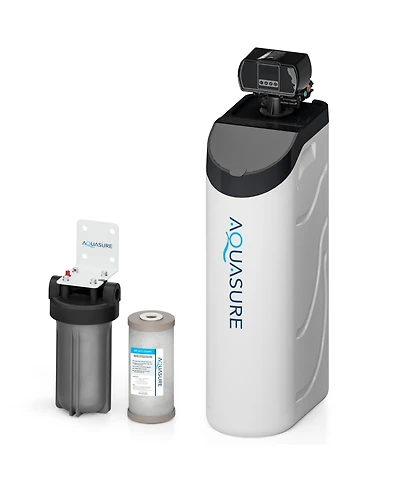 Aquasure Harmony Lite | 34,000 Grains All-in-One Cabinet Style Water Softener with Fine Mesh Resin