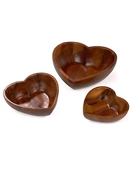 Nambe Eat Your Heart Out Nesting Bowls Set, 3 Pieces