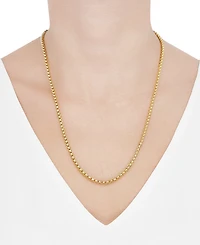 Round Box Chain 22" Strand Necklace (3-3/4mm) in 10k Gold