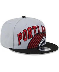 Men's New Era Gray, Black Portland Trail Blazers Tip-Off Two-Tone 9FIFTY Snapback Hat