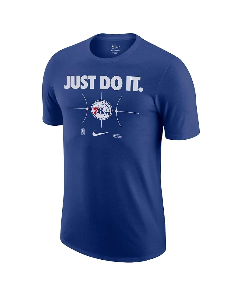 Men's Nike Royal Philadelphia 76ers Just Do It T-shirt