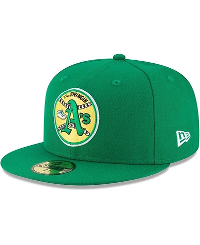 Men's New Era Green Oakland Athletics Cooperstown Collection Wool 59FIFTY Fitted Hat