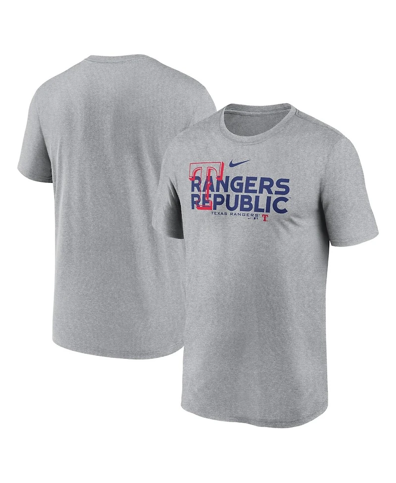 Men's Nike Heathered Charcoal Texas Rangers Local Rep Legend Performance T-shirt