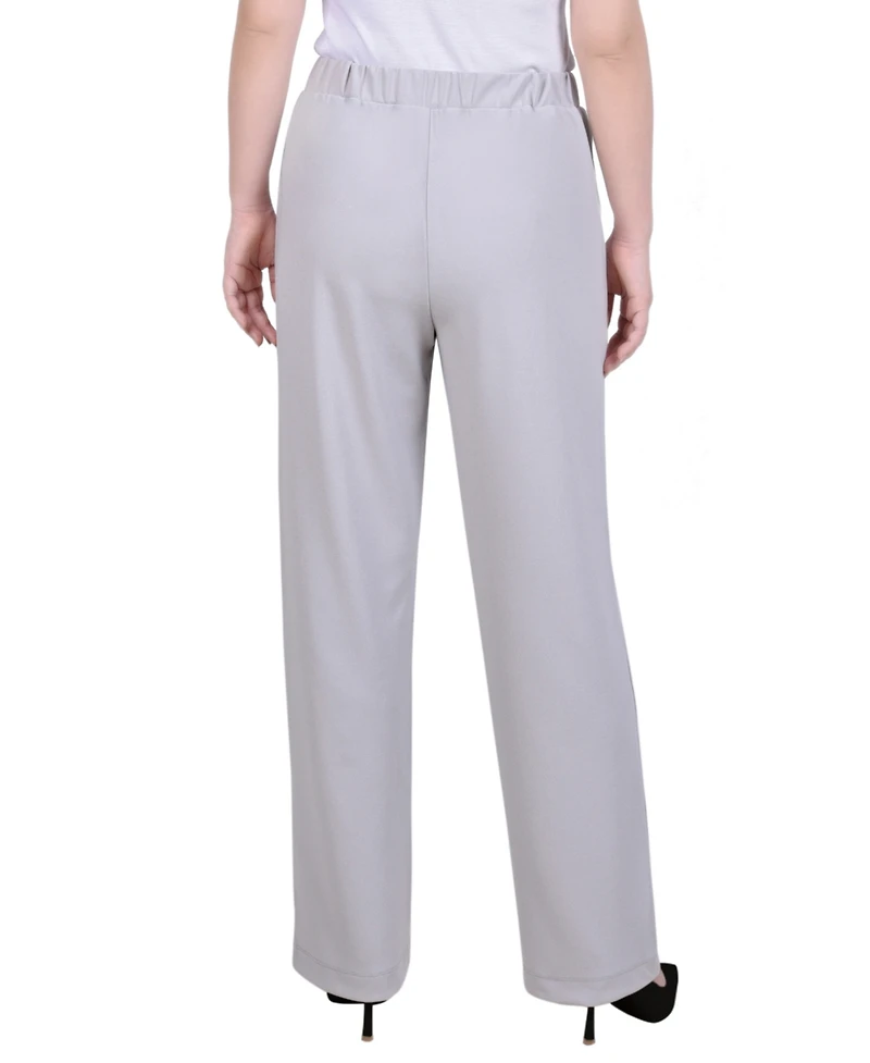Ny Collection Women's Belted Scuba Crepe Pants