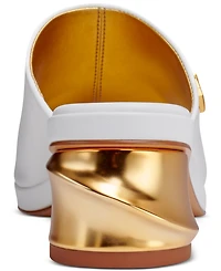 Donna Karan New York Women's Tinley Leather Peep Toe Mules