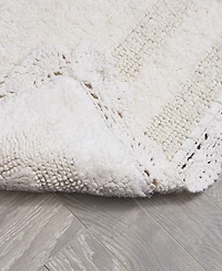 Laura Ashley Crochet Reversible Cotton Bath Rug