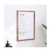 Cilla Magnetic Wall Mounted White Board with Wood Frame