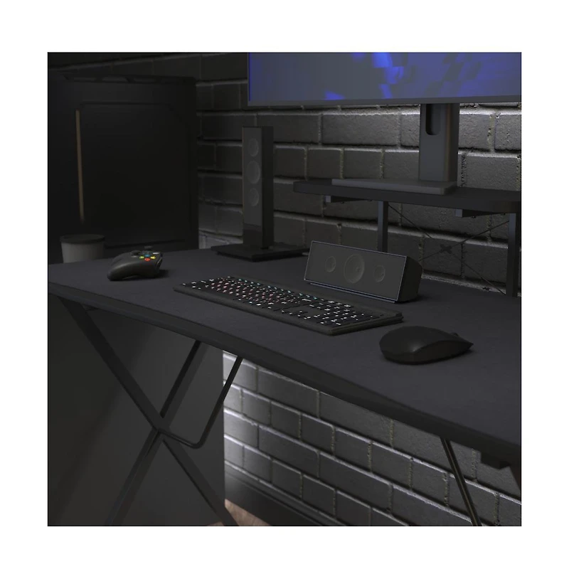 Tyr Mega Size Pc Gaming Mouse Pad With Micro Weave Cloth Surface, Anti-Slip Rubber Backing And Cable Management