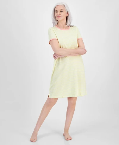 Charter Club Women's Short-Sleeve Sleep Shirt, Created for Macy's