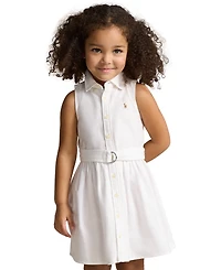 Polo Ralph Lauren Toddler and Little Girls Belted Cotton Oxford Shirtdress