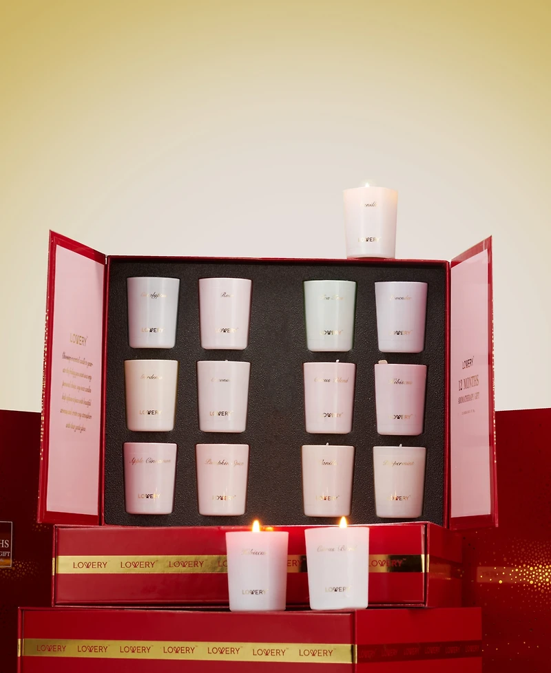 Lovery 12-Pc. Unique Scented Aromatherapy Soy Candles Gift Set