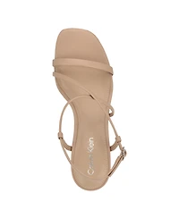 Calvin Klein Women's Ishaya Strappy Low Stiletto Sandals