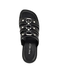 Nine West Women's Cazz Strappy Lug Sole Casual Sandals