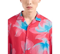 A|X Armani Exchange Men's Boxy-Fit Floral Shirt