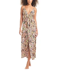 Bar Iii Women's Animal-Print Swim Cover-Up Maxi Dress, Created for Macy's