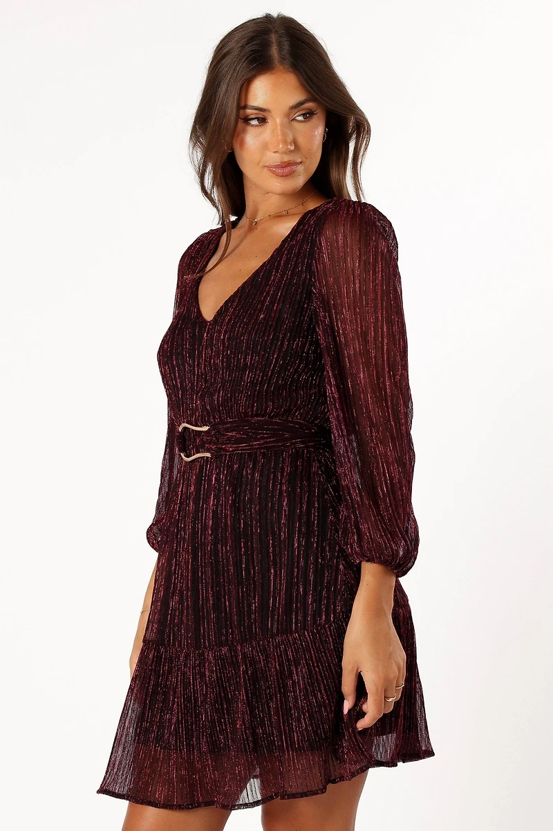 Glimmer Long Sleeve Mini Dress