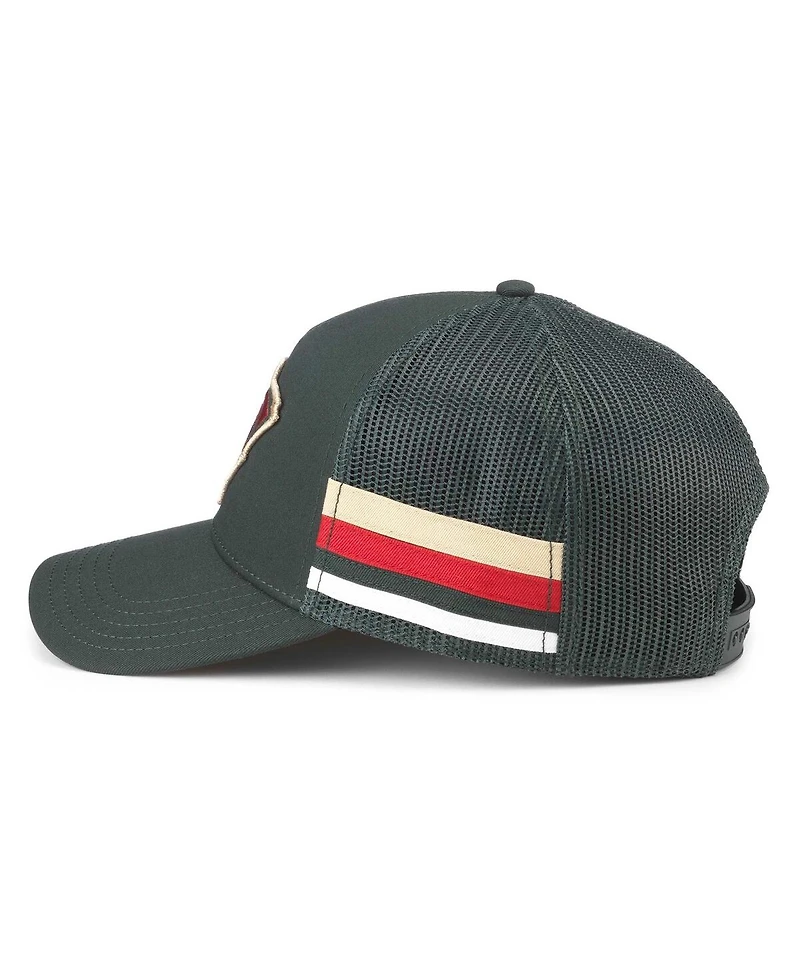 Men's American Needle Green Minnesota Wild HotFoot Stripes Trucker Adjustable Hat