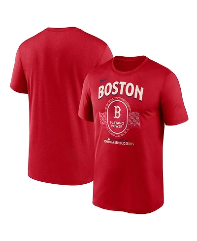 Men's Nike Red Boston Sox Dominican Republic Series Legend T-shirt