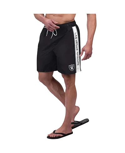 Men's G-iii Sports by Carl Banks Black Las Vegas Raiders Streamline Volley Swim Shorts
