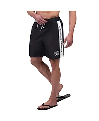 Men's G-iii Sports by Carl Banks Black Las Vegas Raiders Streamline Volley Swim Shorts