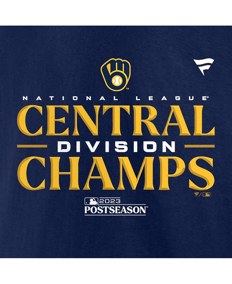 Men's Fanatics Navy Milwaukee Brewers 2023 Nl Central Division Champions Locker Room T-shirt