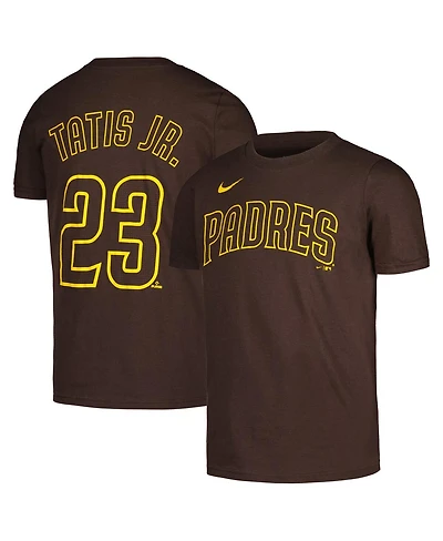 Big Boys Nike Fernando Tatis Jr. Brown San Diego Padres Home Player Name and Number T-shirt