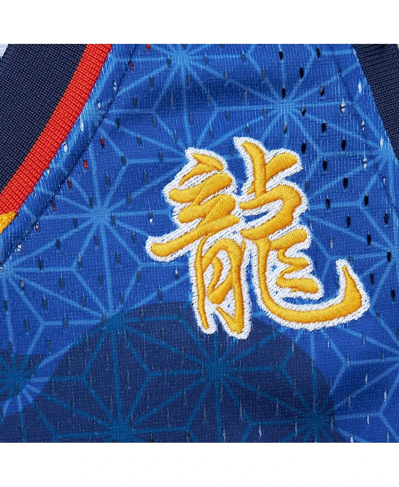 Men's Mitchell & Ness Baron Davis Royal Golden State Warriors 2006/07 Hardwood Classics Asian Heritage 6.0 Swingman Throwback Player Jersey