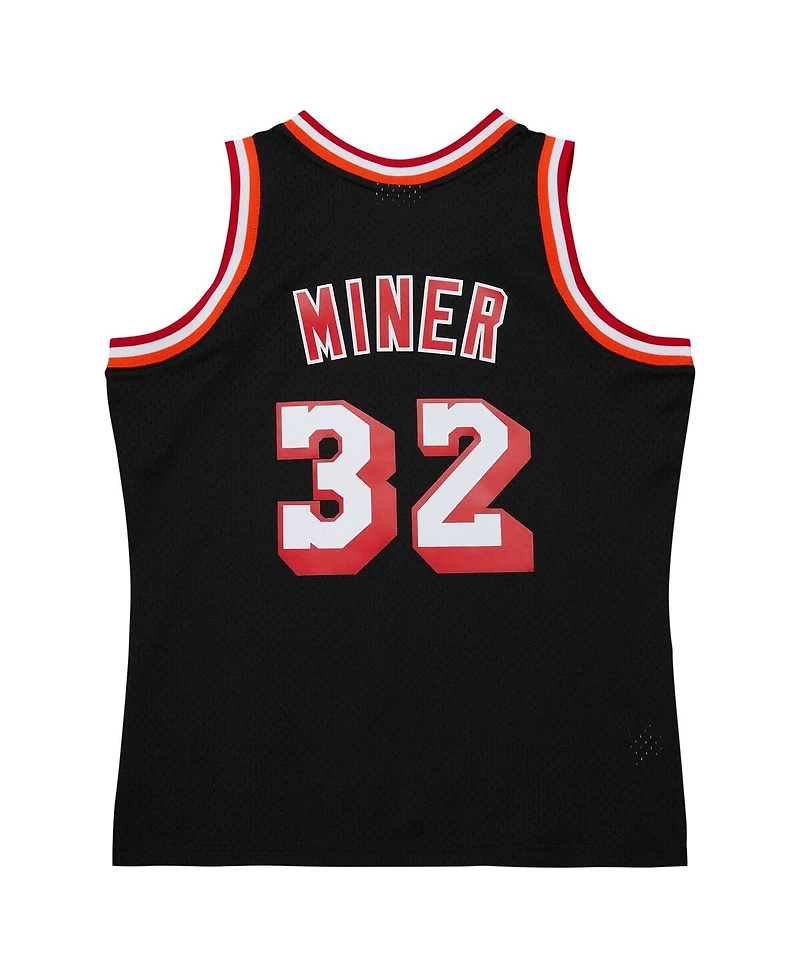 Men's Mitchell & Ness Harold Miner Black Miami Heat 1992/93 Hardwood Classics Swingman Throwback Jersey