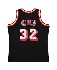 Men's Mitchell & Ness Harold Miner Black Miami Heat 1992/93 Hardwood Classics Swingman Throwback Jersey