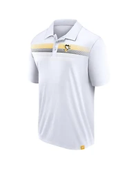 Men's Fanatics White Pittsburgh Penguins Victory For Us Interlock Polo Shirt