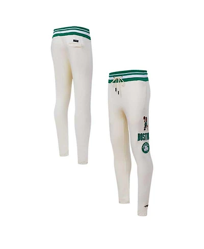 Men's Pro Standard Cream Boston Celtics Retro Classic Fleece Sweatpants
