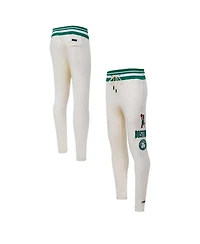 Men's Pro Standard Cream Boston Celtics Retro Classic Fleece Sweatpants