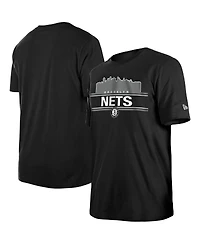 Men's New Era Black Brooklyn Nets Localized T-shirt
