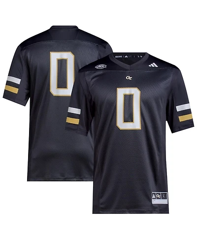 Men's adidas #0 Black Georgia Tech Yellow Jackets 2023 Premier Jersey