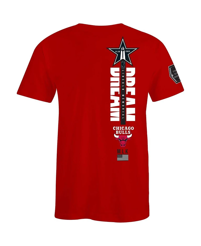 Men's and Women's Fisll x Black History Collection Red Chicago Bulls T-shirt