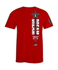 Men's and Women's Fisll x Black History Collection Red Chicago Bulls T-shirt