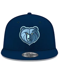 Men's New Era Navy Memphis Grizzlies Official Team Color 9FIFTY Snapback Hat