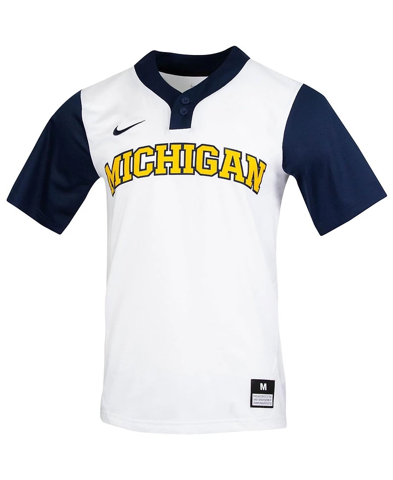 Men's and Women's Nike White Michigan Wolverines Replica Softball Jersey