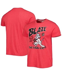 Men's and Women's Homage Red Portland Trail Blazers Team Mascot Tri-Blend T-shirt