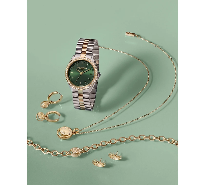 Olivia Burton Women's Bejeweled Two-Tone Stainless Steel Watch 34mm
