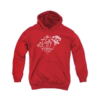 Looney Tunes Youth Daffy Holidays Pull Over Hoodie / Hooded Sweatshirt