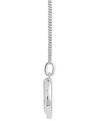 Marvel Wonder Fine Jewelry Diamond Avengers Logo 18" Pendant Necklace (1/8 ct. t.w.) in Sterling Silver & Rose Gold-Plate