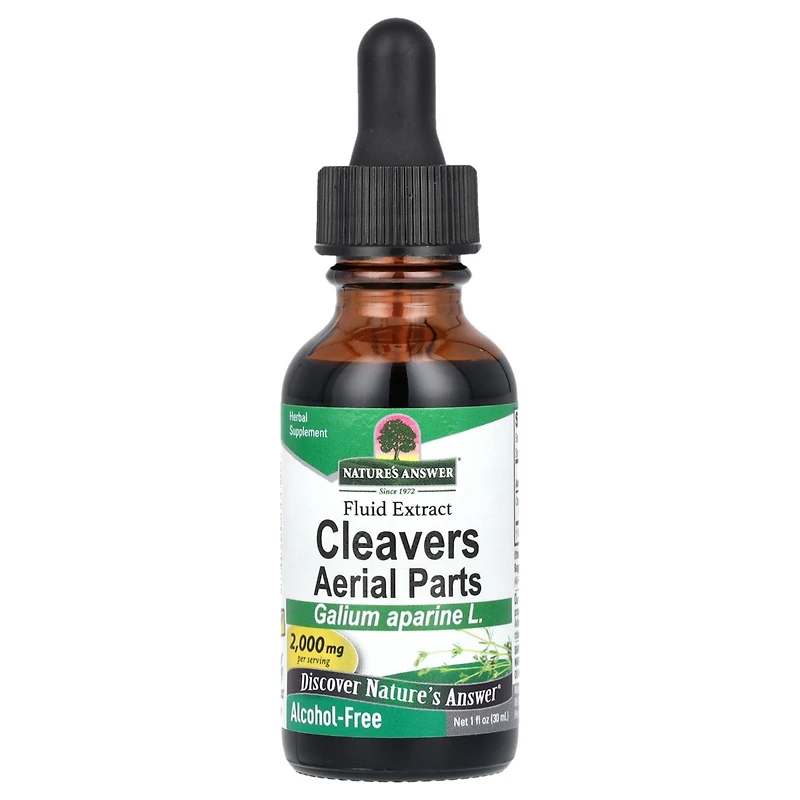 Nature's Answer Cleavers Aerial Parts Fluid Extract Alcohol Free 2 000 mg - 1 fl oz (30