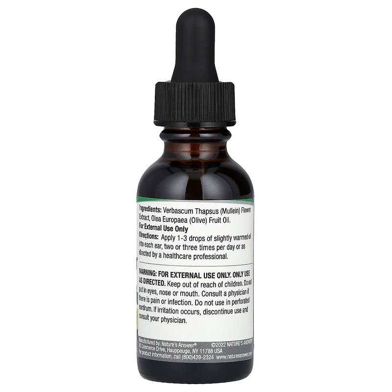 Nature's Answer Mullein Flower Ear Oil Alcohol-Free - 1 fl oz (30 ml)