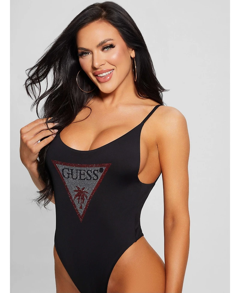 Guess Women's Eco Metallic One-Piece Swimsuit